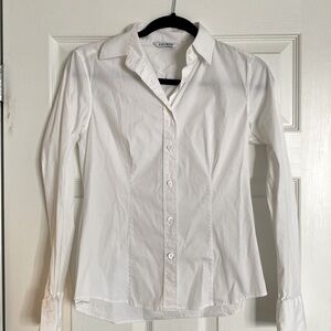 Caliban Sz 42 White Button Down